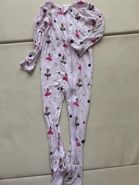 Kyte BABY Pink Ballerina Print Footed One-Piece